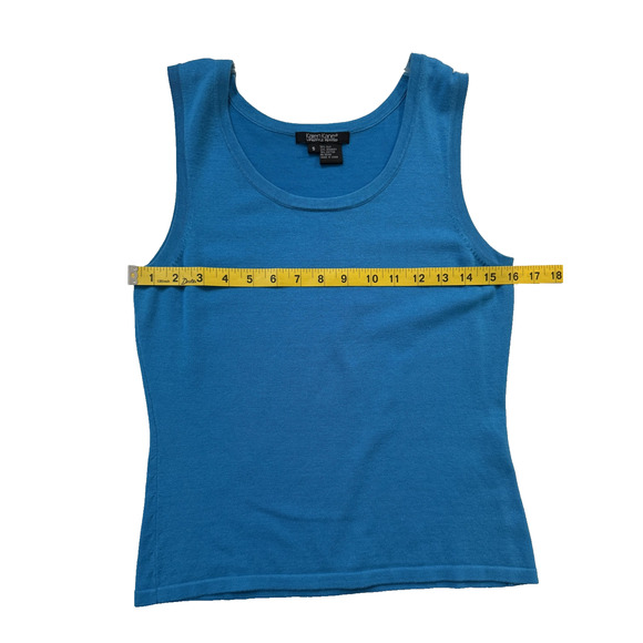 Karen Kane Sweater Set Womens Small Teal Twinset V Neck Pullover + Tank Silk - Picture 4 of 8